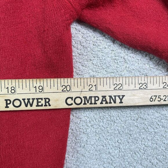 Etienne Aigner VTG V-Neck Sweater Mens Large Red Made in USA 100% Orlon Acrylic - Picture 6 of 10